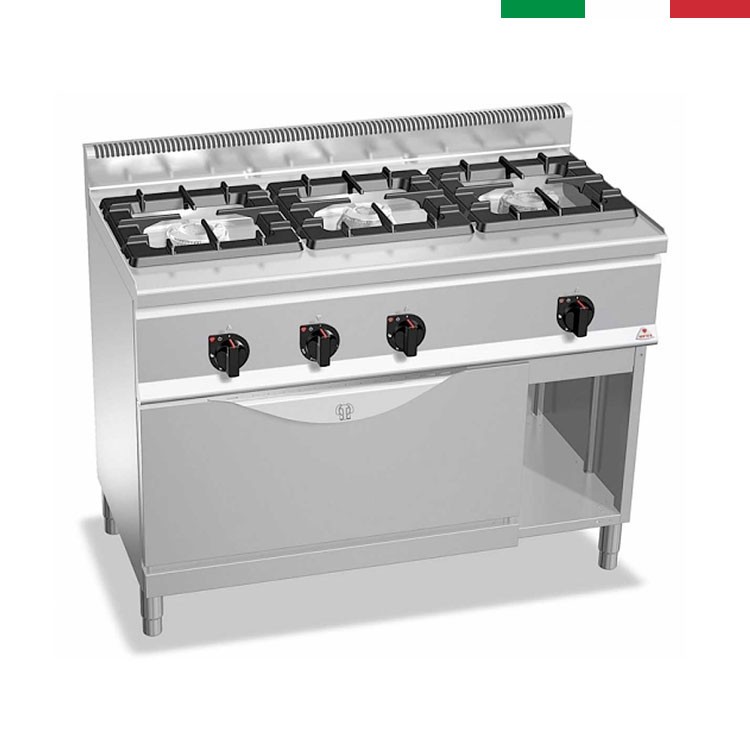 COCINA 3 FOGONES GAS FONDO 60 HORNO MAXI