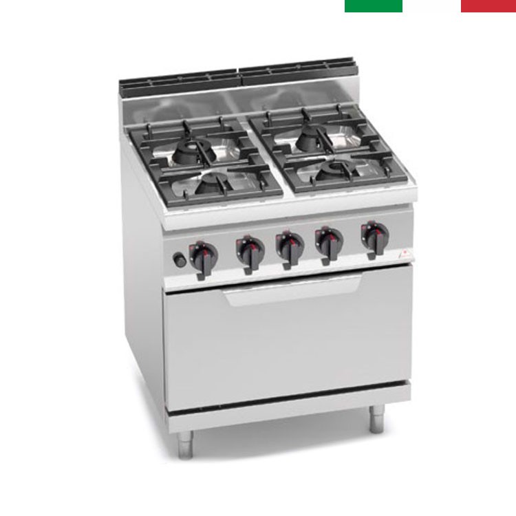 COCINA 4 FOGONES GAS HORNO G 2/1 FONDO 70