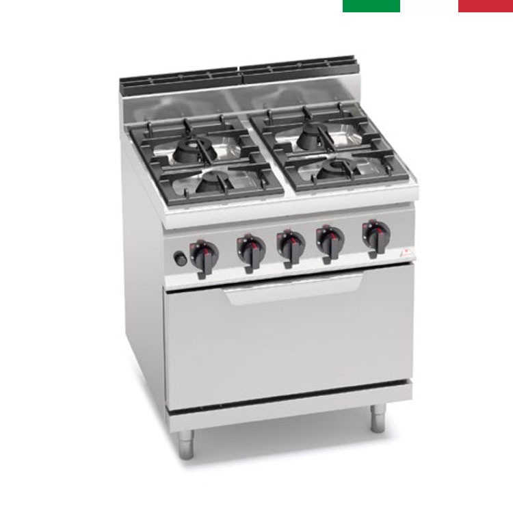 COCINA 4 FOGONES GAS HORNO G 1/1 ELÉCTRI. F. 70