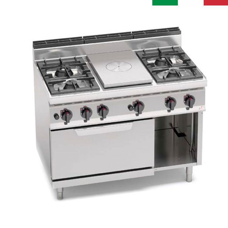 COCINA 4 FOGONES GAS, PLACA Y HORNO FONDO 70