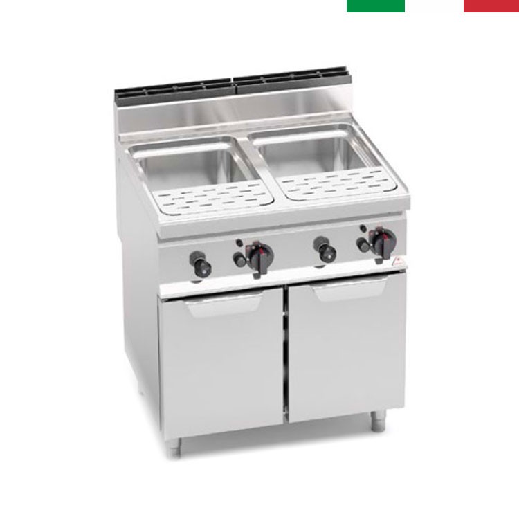 CUECE PASTAS GAS 2 CUBAS FONDO 70 MUEBLE