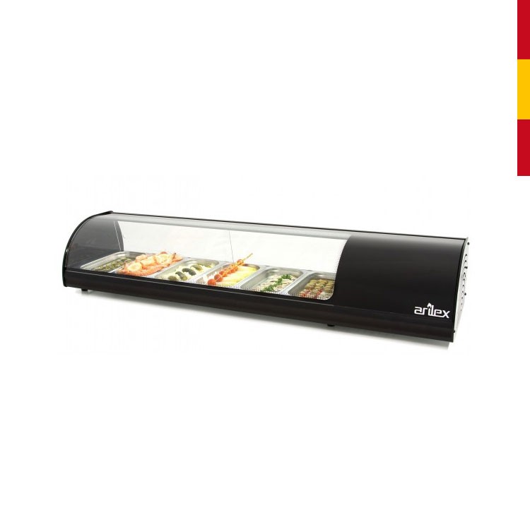 VITRINA REFRIGERADA TAPAS 1,4M PARA CUBETAS