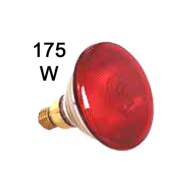 BOMBILLA ROJA DE 175 W MANTENEDORA DE CALOR