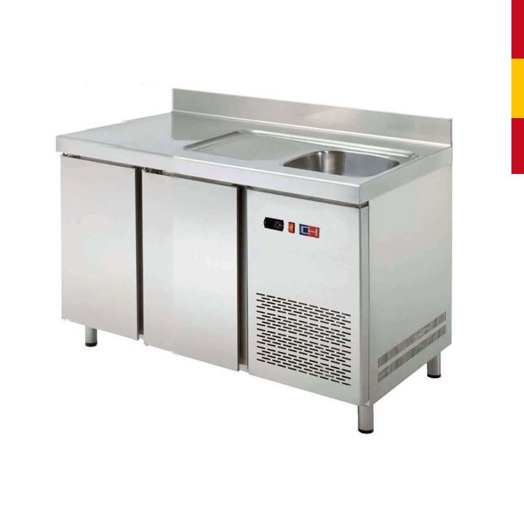 MESA REFRIGERADA CON PILA 2 PUERTAS FONDO 60