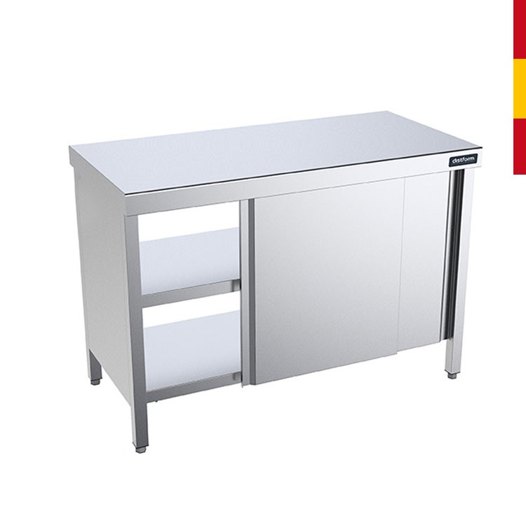 MESA ACERO INOXIDABLE PASANTE PUERTAS F. 60 CM