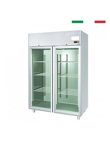 ARMARIO REFRIGERACIÓN 2 PUERTAS CRISTAL C. 1400L